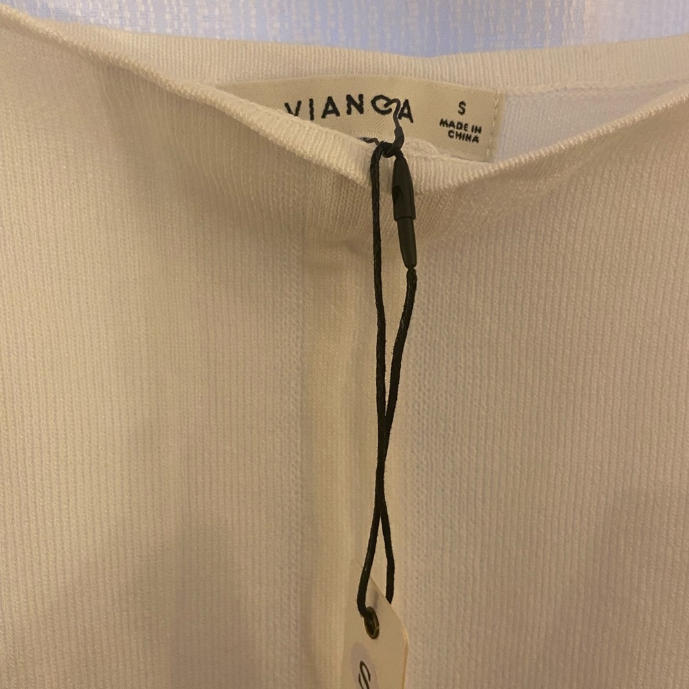 NWT Santa Monica White Knit Cami - Picture 3 of 5